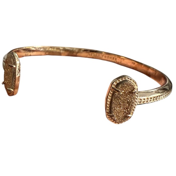 Kendra Scott Elton Rose Gold Cuff Bracelet in Rose Gold Drusy - Picture 4 of 10